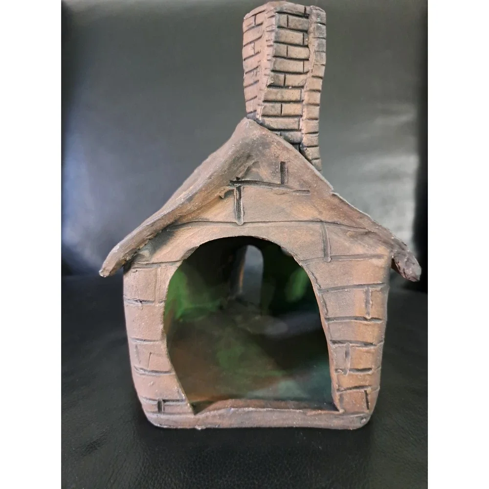 Vintage VERY RARE TERRA COTTA BIRD HOUSE - excellent‎ condition. One Of A Kind